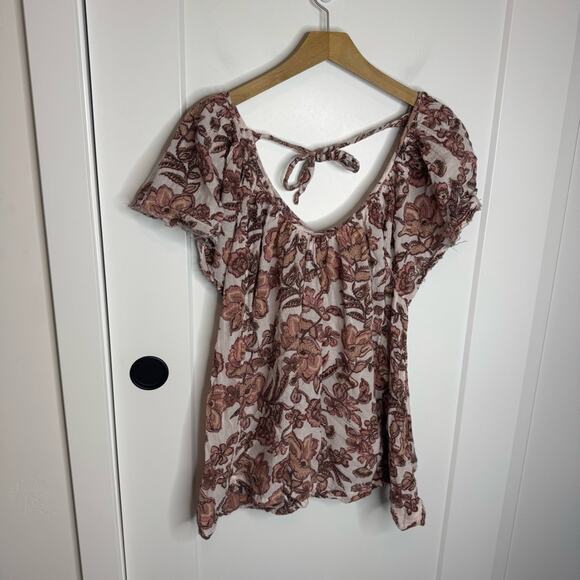 Free People Kauai Getaway Printed Pockets Tunic Pink Floral Size Small - Picture 3 of 8